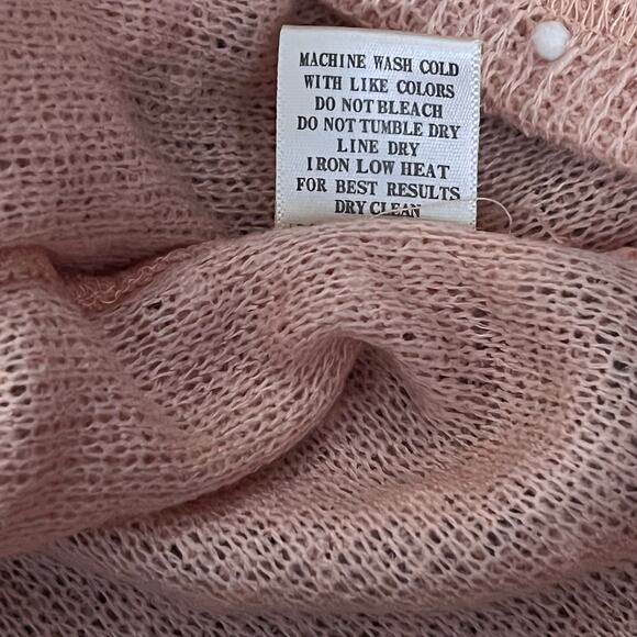 New In x Love Riche | Gauzy Lightweight Popcorn Knit Sweater | Pink | Large - Picture 7 of 7